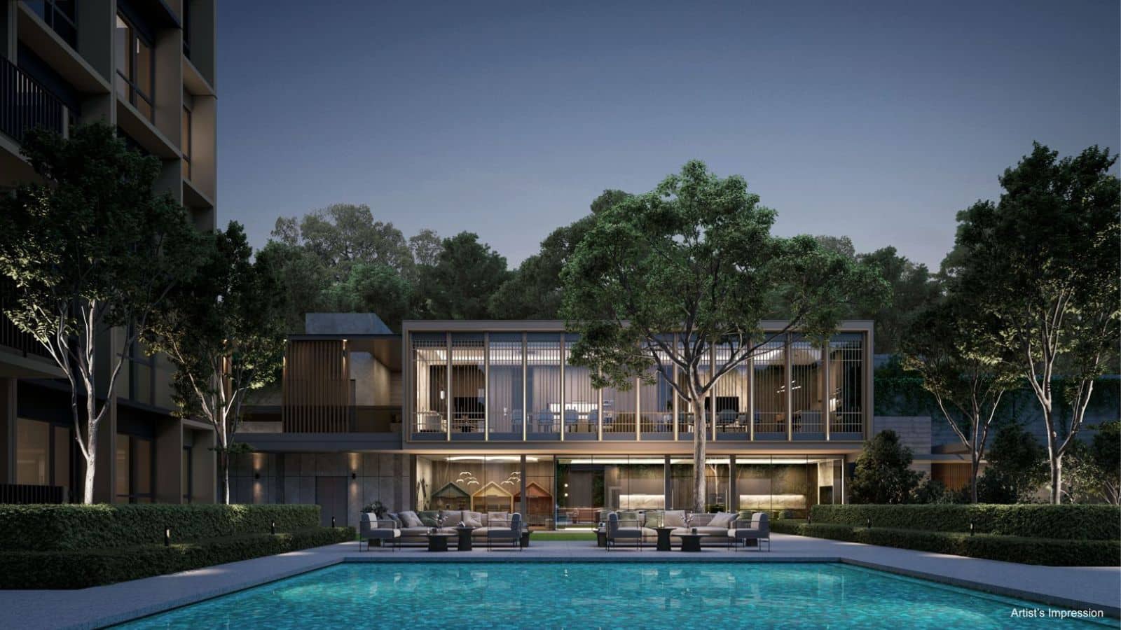 Coastal Cabana EC landscaped garden artist impression