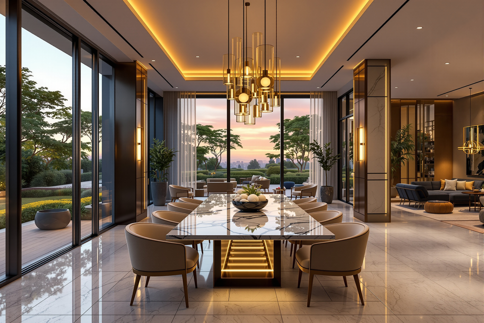 Chencharu Residences arrival lobby artist impression